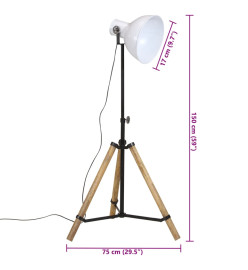 Lampadaire 25 W blanc 75x75x90-150 cm E27