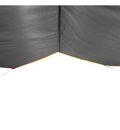 Bâche de camping gris et orange 500x294 cm imperméable