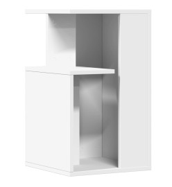 Table d'appoint blanc 35x35x60 cm bois d’ingénierie