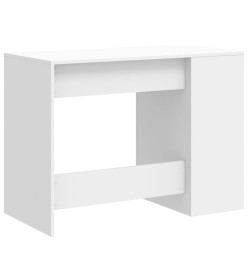 Bureau blanc 102x50x75 cm bois d'ingénierie