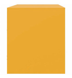 Meubles TV 2 pcs jaune moutarde 67x39x44 cm acier