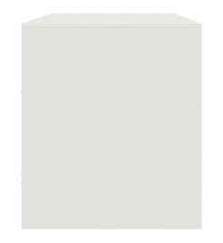 Meuble TV blanc 99x39x44 cm acier