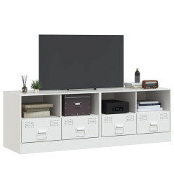 Meubles TV 2 pcs blanc 67x39x44 cm acier