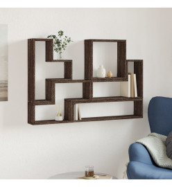 Étagère murale chêne marron 96x12x64 cm bois d'ingénierie