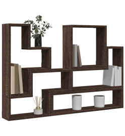 Étagère murale chêne marron 96x12x64 cm bois d'ingénierie