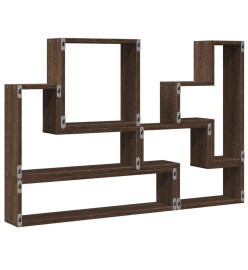 Étagère murale chêne marron 96x12x64 cm bois d'ingénierie