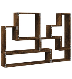 Étagère murale chêne fumé 96x12x64 cm bois d'ingénierie