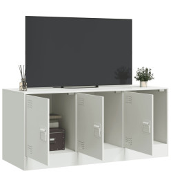 Meuble TV blanc 99x39x44 cm acier