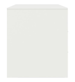 Meuble TV blanc 99x39x44 cm acier