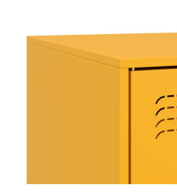 Meuble TV jaune moutarde 99x39x44 cm acier