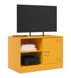 Meuble TV jaune moutarde 67x39x44 cm acier