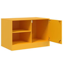 Meuble TV jaune moutarde 67x39x44 cm acier