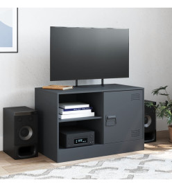 Meuble TV anthracite 67x39x44 cm acier