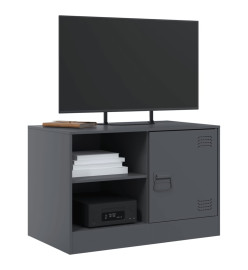 Meuble TV anthracite 67x39x44 cm acier