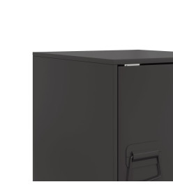 Tables de chevet 2 pcs noir 34,5x39x44 cm acier