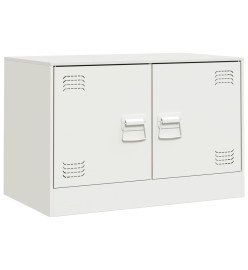 Meuble TV blanc 67x39x44 cm acier