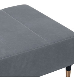 Repose-pied gris foncé 77x55x31 cm velours