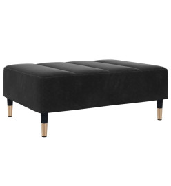 Repose-pied noir 77x55x31 cm velours