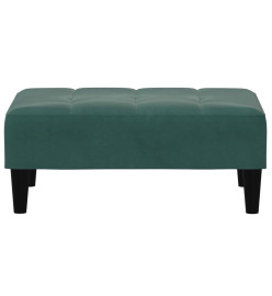 Repose-pied vert foncé 77x55x31 cm velours