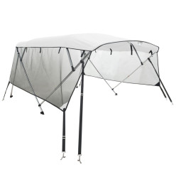 Toit bimini à 4 arceaux parois en maille 243x(200-213)x137 cm