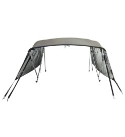 Toit bimini à 3 arceaux parois en maille 183x(137-152)x137 cm