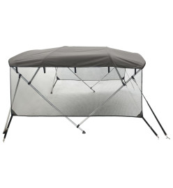 Toit bimini à 3 arceaux parois en maille 183x(137-152)x137 cm