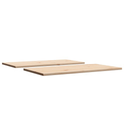 Dessus de table 2 pcs 80x40x1,7cm rectangulaire bois pin massif