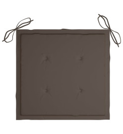 Coussins de chaise jardin lot de 4 taupe 40x40x3cm tissu oxford