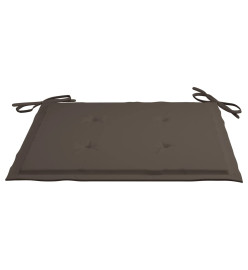 Coussins de chaise jardin lot de 4 taupe 40x40x3cm tissu oxford