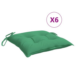 Coussins de palette lot de 6 vert 50x50x7 cm tissu oxford