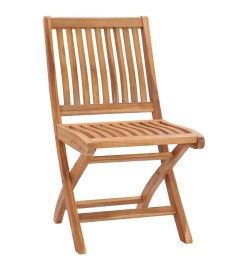 Chaises pliables de jardin avec coussins 6 pcs Bois de teck