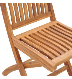 Chaises pliables de jardin avec coussins 6 pcs Bois de teck