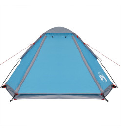 Tente de camping à dôme 2 personnes bleu imperméable