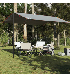 Bâche de camping gris et orange 400x294 cm imperméable