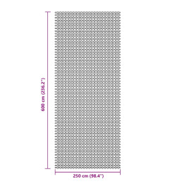 Tapis de sol de camping bleu 6x2,5 m