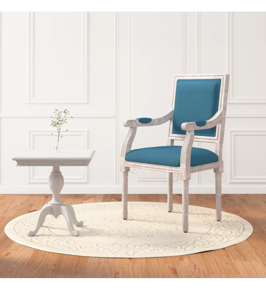 Fauteuil bleu 54x59x99 cm velours