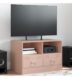 Meuble TV rose 67x39x44 cm acier