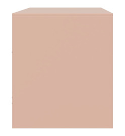 Meuble TV rose 67x39x44 cm acier