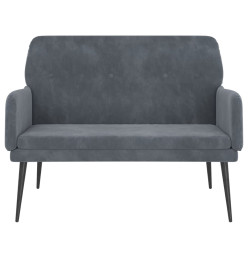 Banc Gris foncé 108x79x79 cm Velours