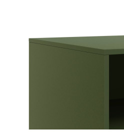 Meubles TV 2 pcs vert olive 67x39x44 cm acier