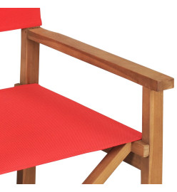 Chaises de metteur en scène pliantes lot de 2 Bois teck massif