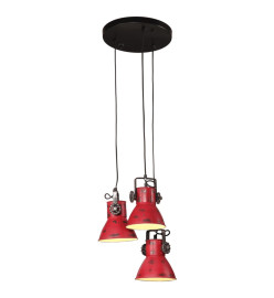 Lampe suspendue 25 W rouge délavé 30x30x100 cm E27