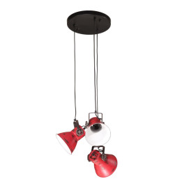 Lampe suspendue 25 W rouge délavé 30x30x100 cm E27