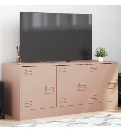 Meuble TV rose 99x39x44 cm acier