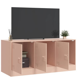 Meuble TV rose 99x39x44 cm acier