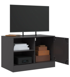 Meubles TV 2 pcs noir 67x39x44 cm acier