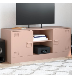 Meuble TV rose 99x39x44 cm acier