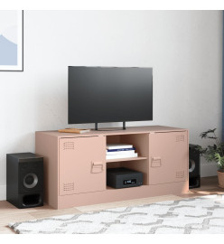 Meuble TV rose 99x39x44 cm acier