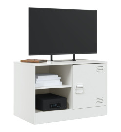 Meuble TV blanc 67x39x44 cm acier