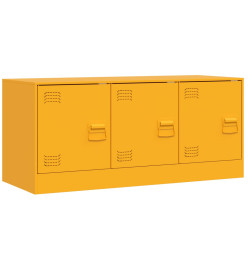 Meuble TV jaune moutarde 99x39x44 cm acier